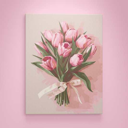A Bouquet of Pink Tulips - Painting Wiz Kit