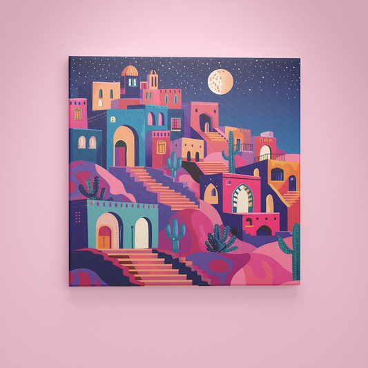 A Colorful Ancient Arabic Houses - Painting Wiz Kit