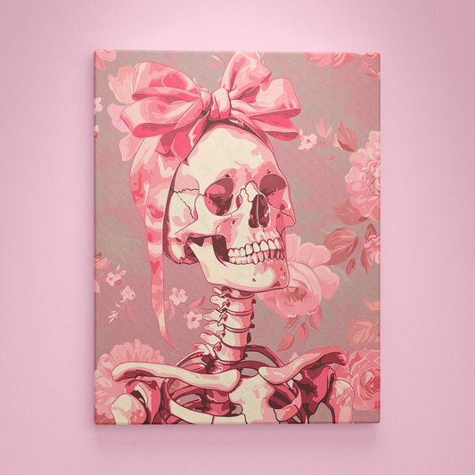 Valentine Day Pink Skeleton - Painting Wiz Kit