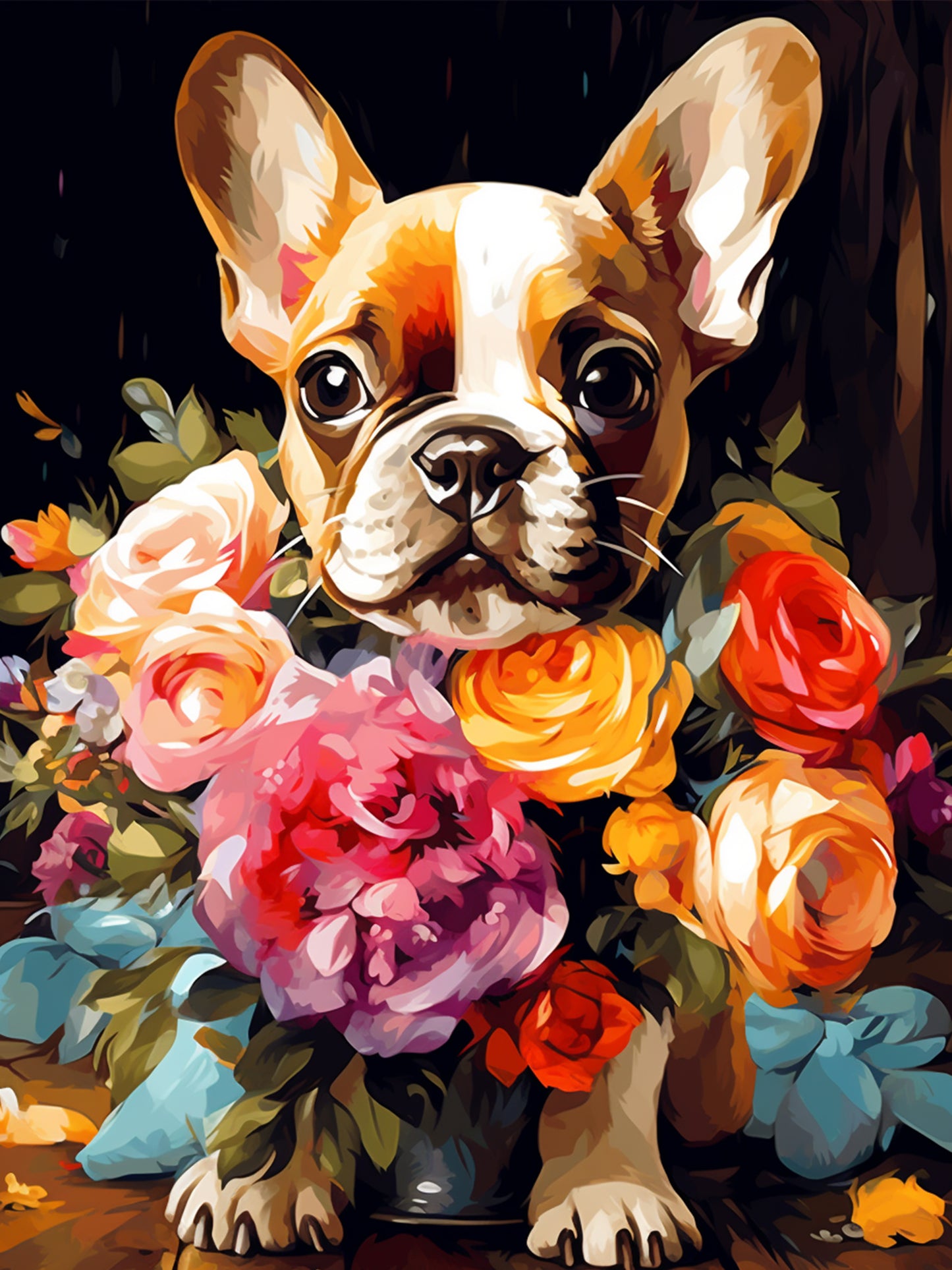 Dog in flower - Painting Wiz Kit