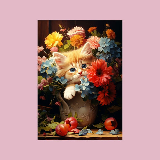 Flowery Baby Cat - Painting Wiz Kit